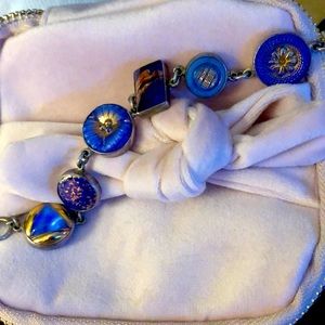 SSD bracelet from vintage buttons, bought on Catalina island. Sterling silver